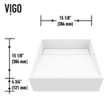 Starr Modern MatteStone 15x15-in Deep White Bathroom Sink/Basin with Square Vessel K0R1 - product image 3