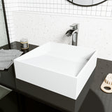 Starr Modern MatteStone 15x15-in Deep White Bathroom Sink/Basin with Square Vessel K0R1 - product image 7