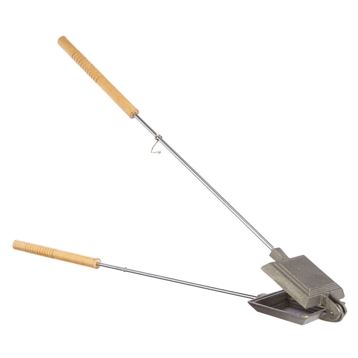 Cast Iron Non-Stick Camping Sandwich Toaster with Long Handle, 4x4-in E6I0 - product image 1