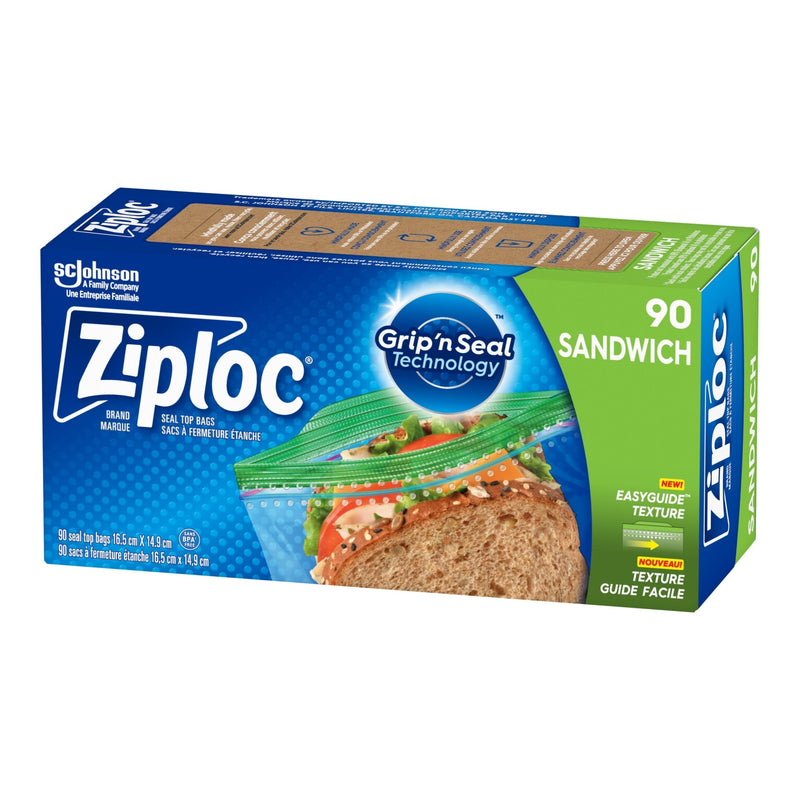 Grip'n Seal Plastic Sandwich Bags, 750-mL, 90-pk B9K3