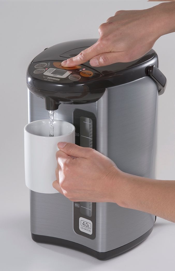 Electric Hot Water Boiler, Warmer & Dispenser, Black/Stainless Steel, 4-L L9C4