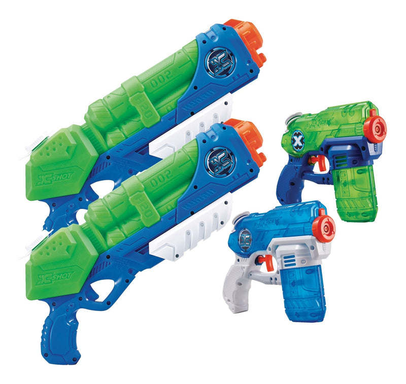 X-Shot Typhoon Thunder & Stealth Soaker Water Blasters Set, Kids' Toy, Age 5+, 4-pk A2J6
