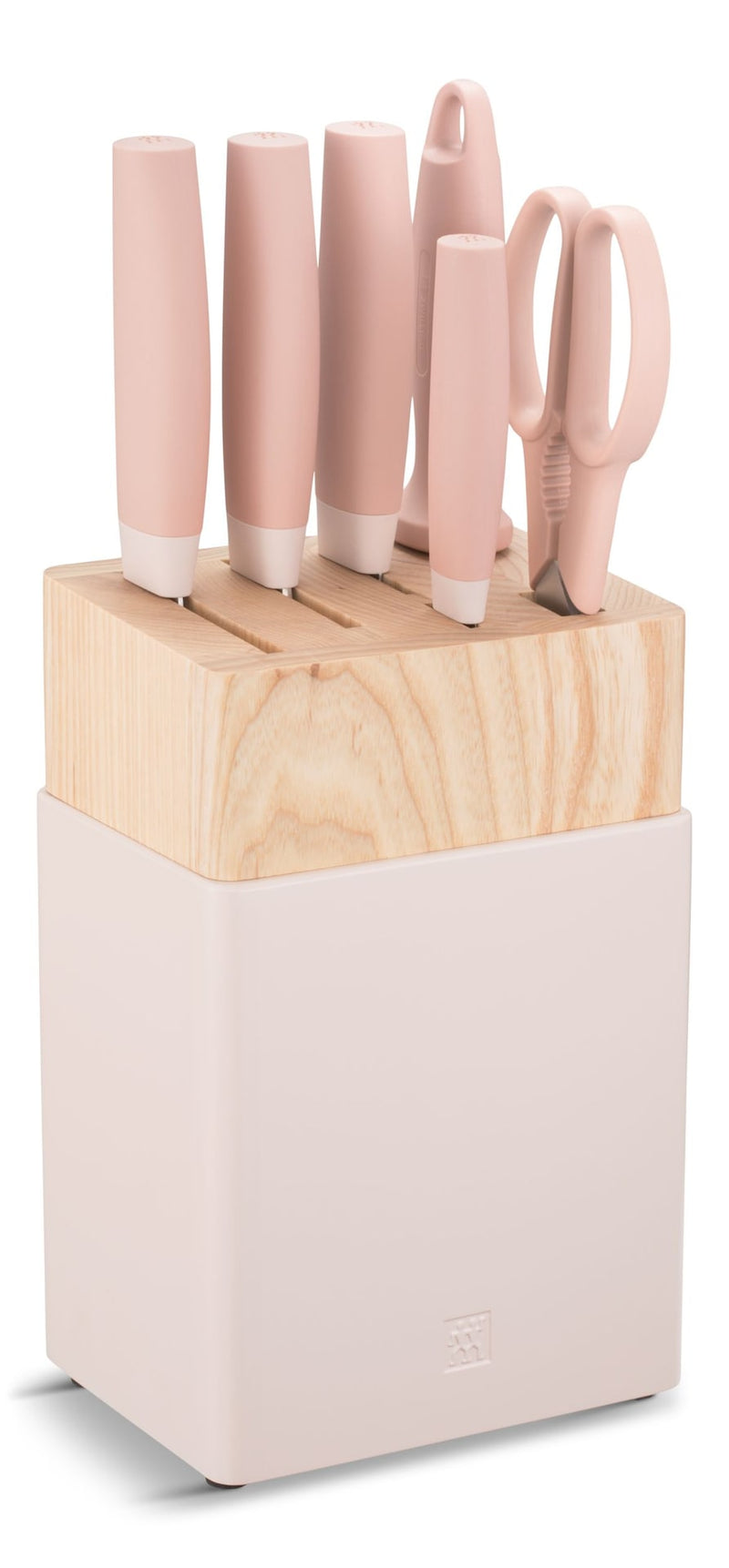 Now S Stainless Steel Knife Block Set, Pink, 7-pc Q3M3